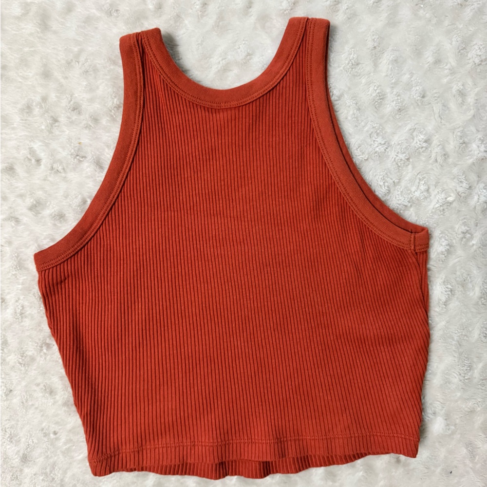 Rust Ribbed Tank Top - Picture 2 of 7